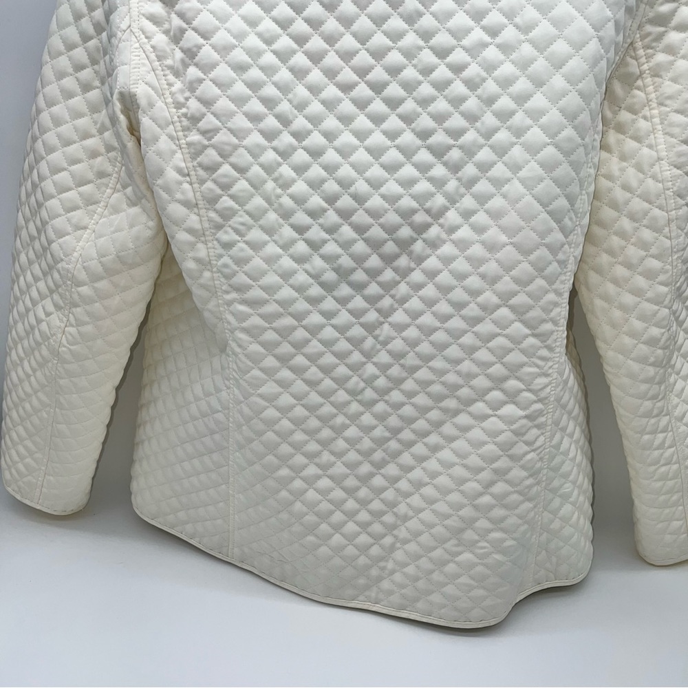 White Stag Quilted Cream Equestrian Styled Puffer Jacket- Size L (12/14) - Picture 6 of 9